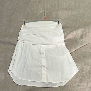 Zara White Strapless Shirt